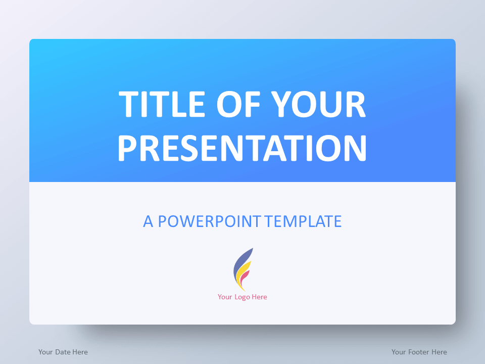 Plantilla Degradada en Azul Para PowerPoint Gratis