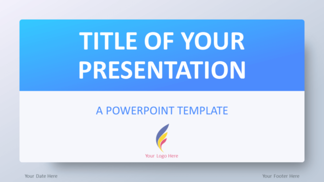 Plantilla Degradada en Azul Para PowerPoint Gratis