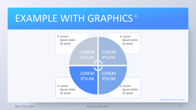 Plantilla Degradada en Azul Para PowerPoint Gratis - Diapositiva con Gráfico