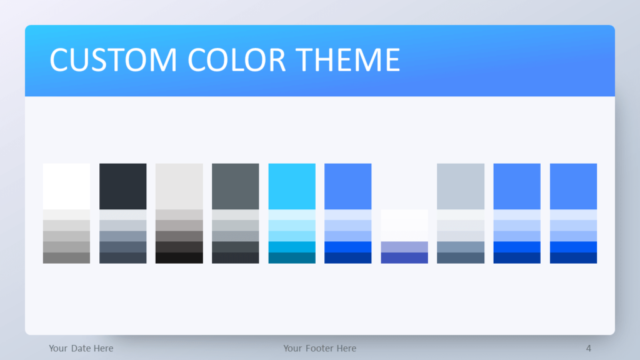 Plantilla Degradada en Azul Para PowerPoint Gratis - Diapositiva con Colores