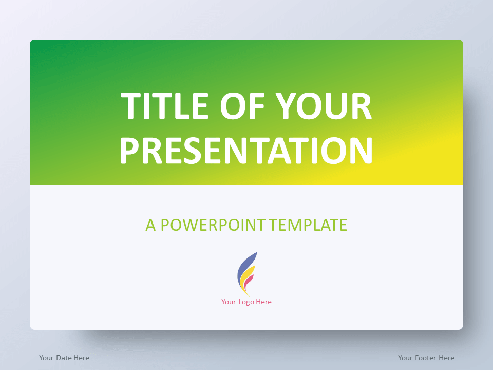 Plantilla Degradado Verde Para PowerPoint Gratis