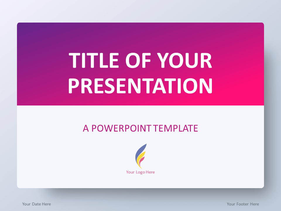 Plantilla de Gradiente Rosa Para PowerPoint Gratis