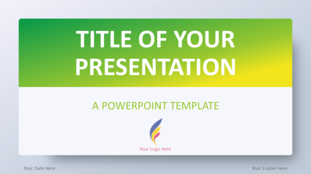 Plantilla Degradado Verde Para PowerPoint Gratis