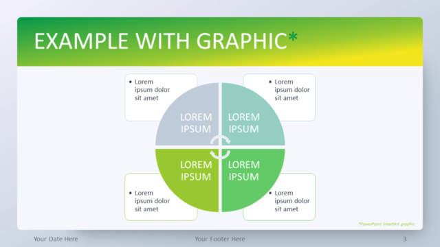 Plantilla Degradado Verde Para PowerPoint Gratis - Diapositiva con Gráfico