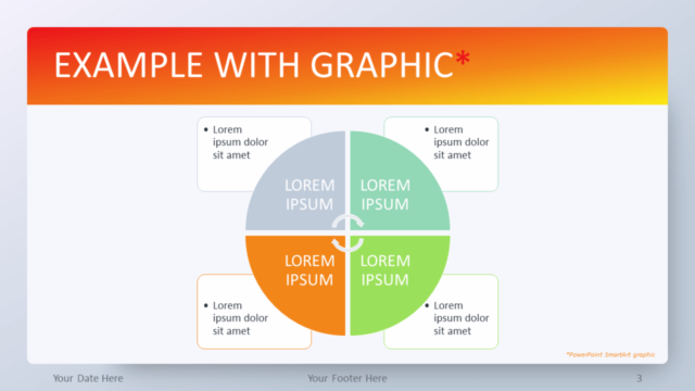 Plantilla Degradado Naranja Para PowerPoint Gratis - Diapositiva con Gráfico
