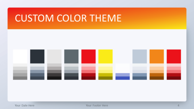Plantilla Degradado Naranja Para PowerPoint Gratis - Diapositiva con Colores