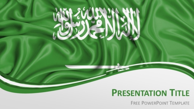 Plantilla Gratis de la Bandera de Arabia Saudita Para PowerPoint