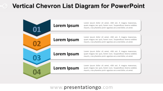 Lista de Chevron Vertical Gratis Para PowerPoint