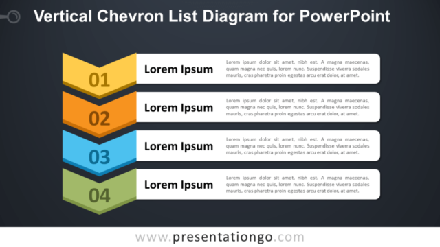Lista de Chevron Vertical Gratis Para PowerPoint