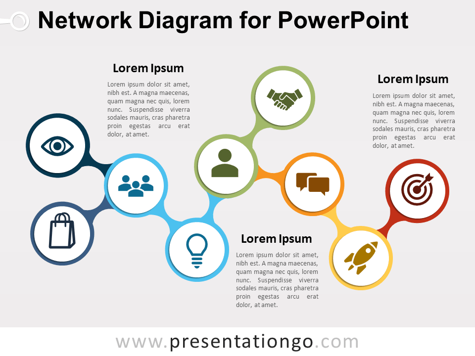 Diagrama de Red Gratis Para PowerPoint