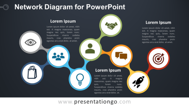 Diagrama de Red Gratis Para PowerPoint