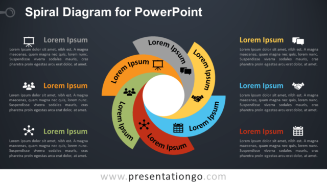 Diagrama Gratis en Espiral Para PowerPoint