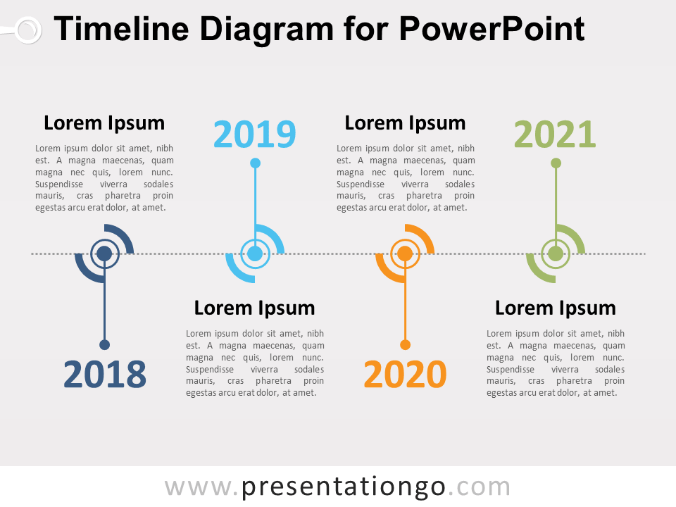Diagrama Gratis de Línea de Tiempo Para PowerPoint