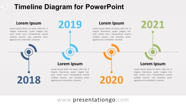 Diagrama Gratis de Línea de Tiempo Para PowerPoint
