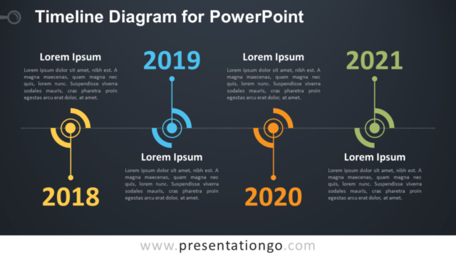 Diagrama Gratis de Línea de Tiempo Para PowerPoint