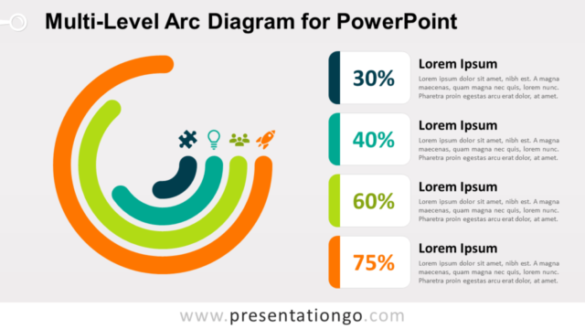 Diagrama Gratis de Arco Multinivel Para PowerPoint