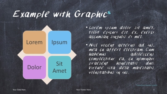 Plantilla de Pizarra Gratis Para PowerPoint- Diapositiva con Gráfico