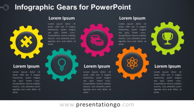 Engranajes Infográficos Gratis Para PowerPoint