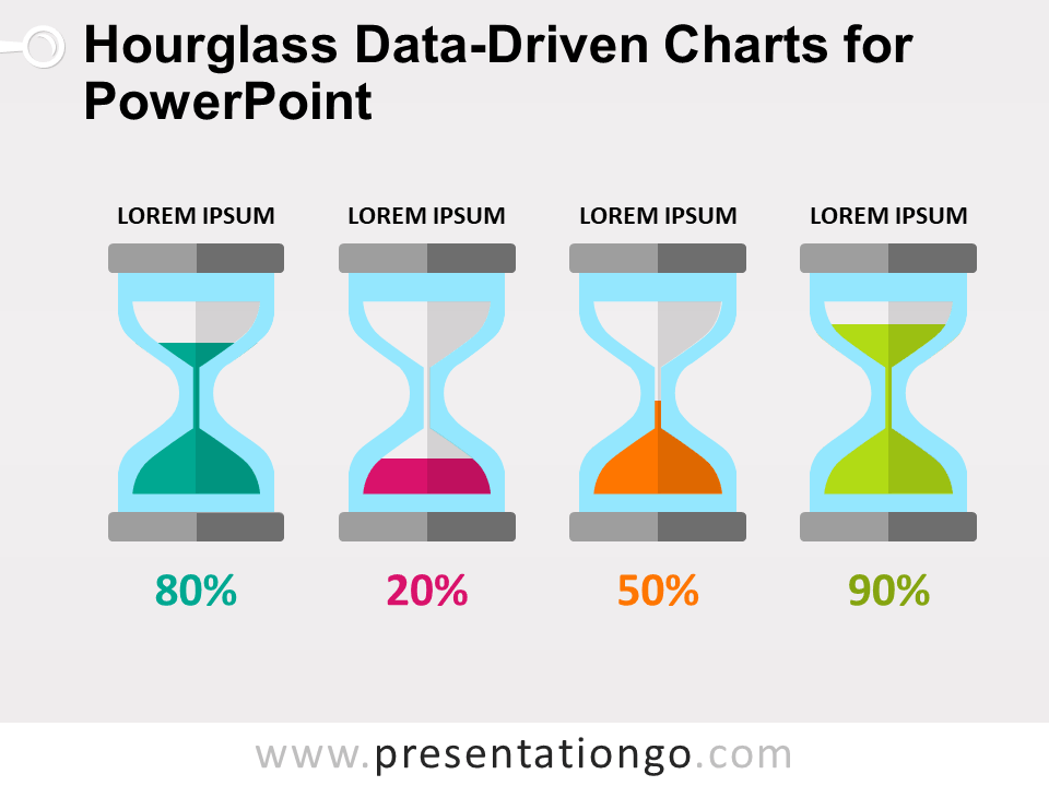Gráficos de Reloj de Arena Gratis Para PowerPoint