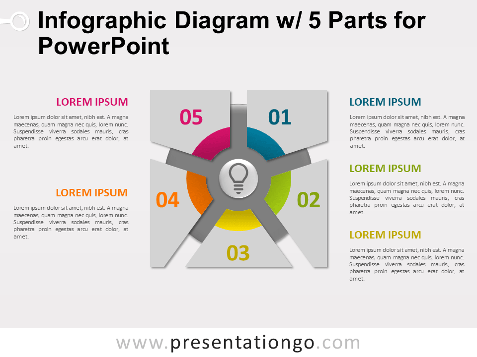 Diagrama Infográfico Gratis Con 5 Partes Para Powerpoint