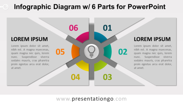 Diagrama Infográfico Gratis Con 6 Partes Para PowerPoint