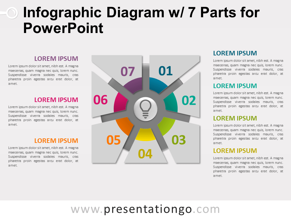 Diagrama Infográfico Gratis Con 7 Partes Para PowerPoint
