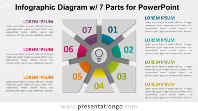 Diagrama Infográfico Gratis Con 7 Partes Para PowerPoint