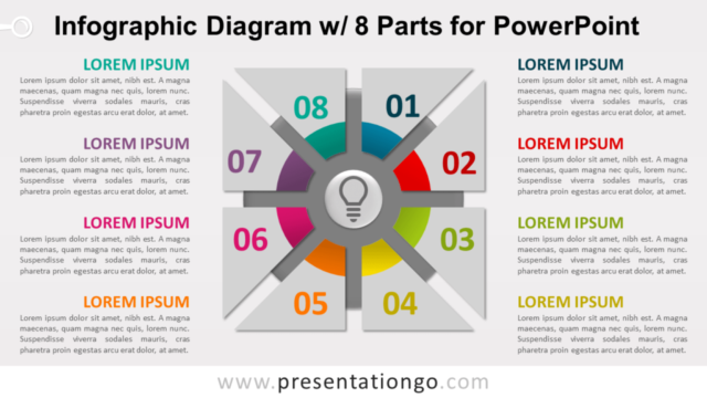 Diagrama Infográfico Gratis Con 8 Partes Para PowerPoint