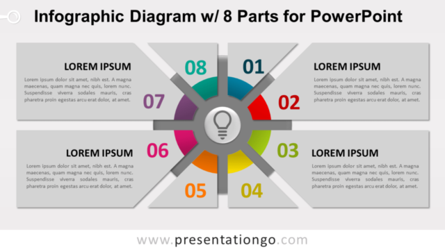 Diagrama Infográfico Gratis Con 8 Partes Para PowerPoint