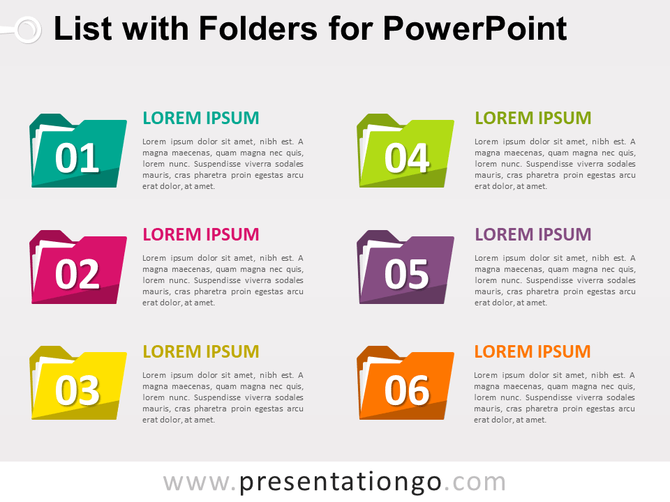 Lista Con Carpetas Gratis Para PowerPoint