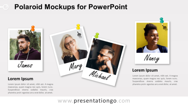Mockups Polaroid Gratis para PowerPoint