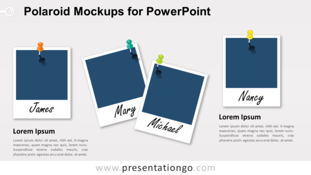 Mockups Polaroid Gratis para PowerPoint