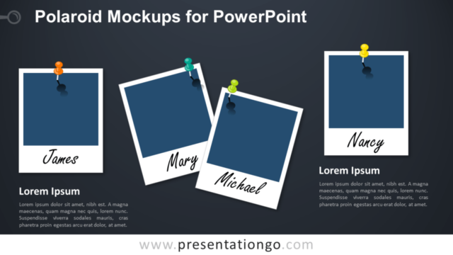 Mockups Polaroid Gratis para PowerPoint