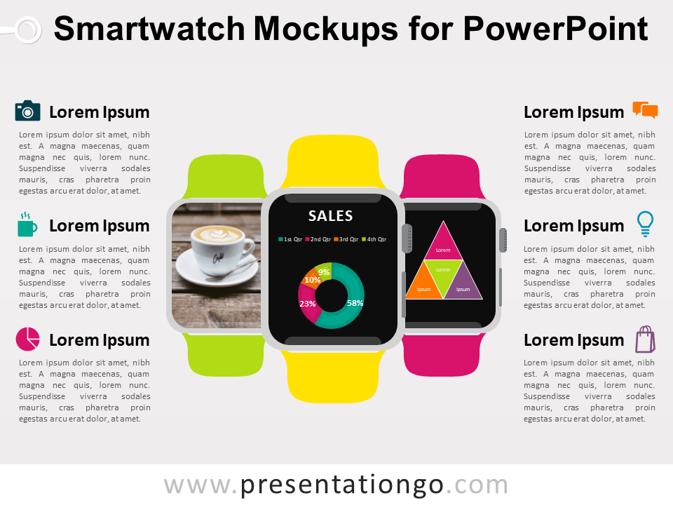 Mockups de Relojes Inteligentes Gratis Para PowerPoint