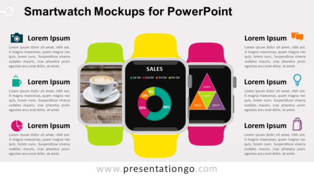 Mockups de Relojes Inteligentes Gratis Para PowerPoint