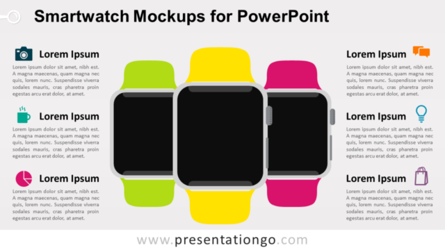 Mockups de Relojes Inteligentes Gratis Para PowerPoint