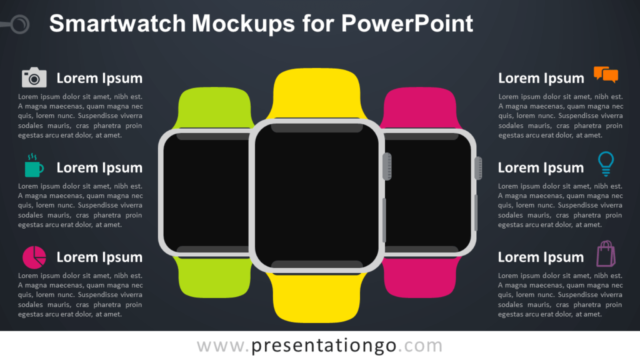 Mockups de Relojes Inteligentes Gratis Para PowerPoint