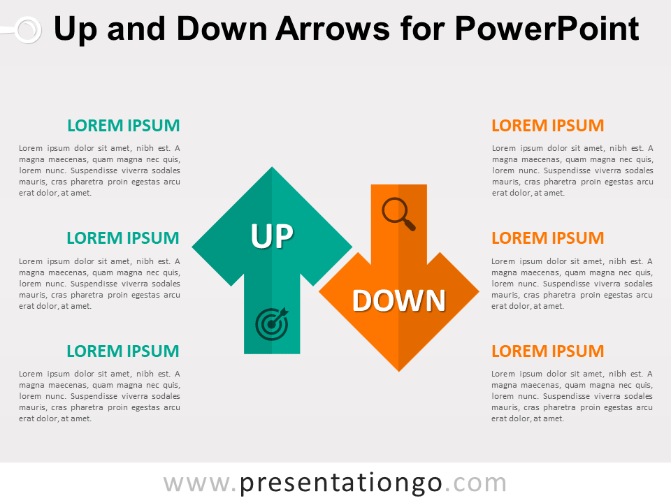Flechas Hacia Arriba Y Hacia Abajo Gratis Para PowerPoint