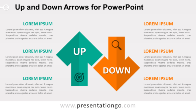 Flechas Hacia Arriba Y Hacia Abajo Gratis Para PowerPoint