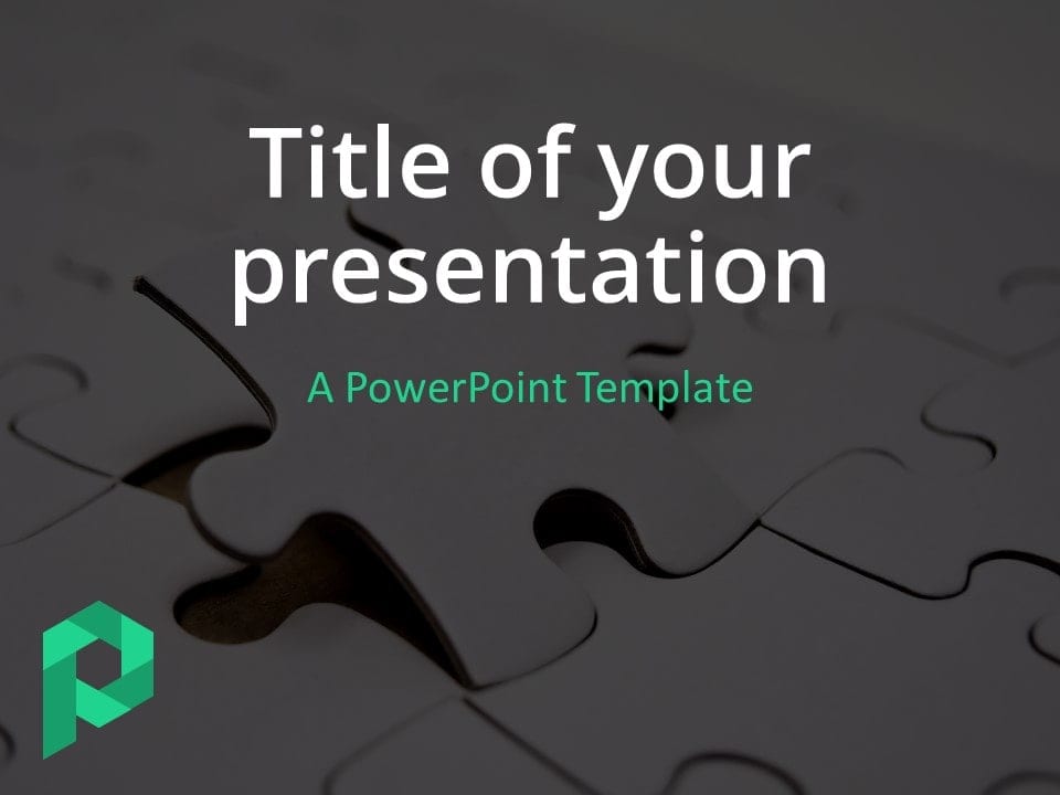 Plantilla Gratis de Rompecabezas (Oscuro) Para PowerPoint