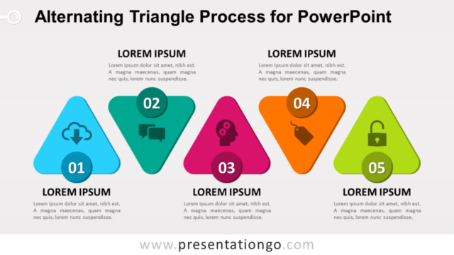 Proceso Triangular Alternante Gratis Para PowerPoint