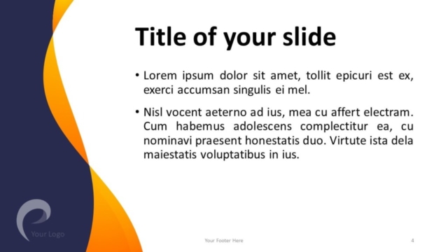 Plantilla Gratis de Negocios Moderna Para PowerPoint - Diapositiva de Título Y Contenido