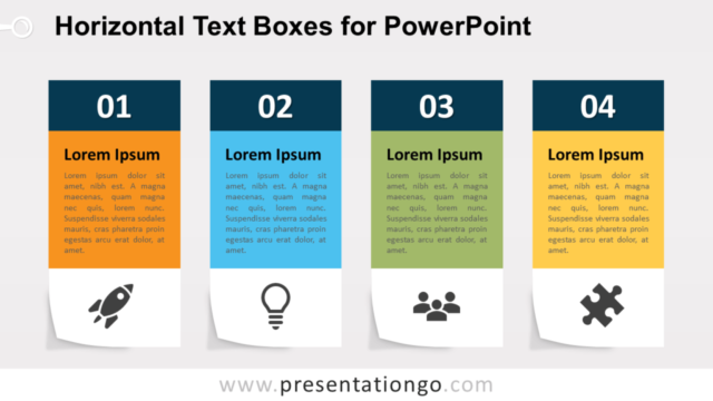 Cajas de Texto Horizontales Gratis Para PowerPoint