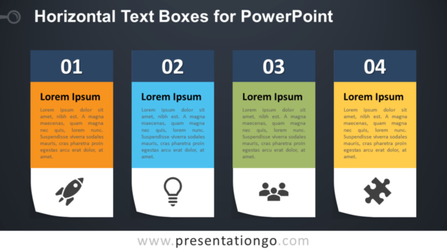 Cajas de Texto Horizontales Gratis Para PowerPoint