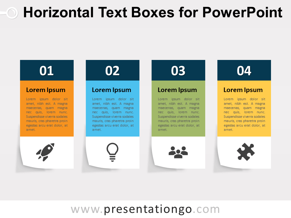 Cajas de Texto Horizontales Gratis Para PowerPoint