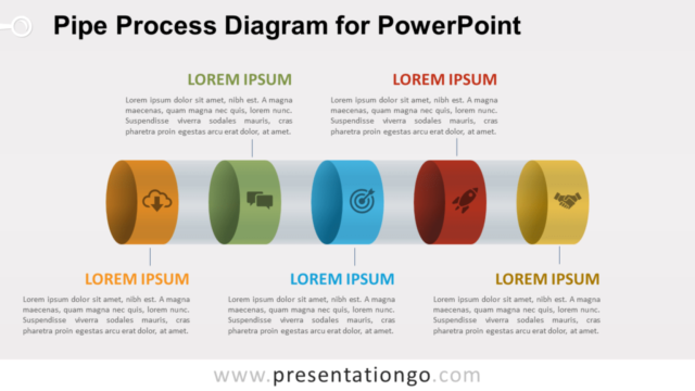Diagrama de Proceso de Tubería Para PowerPoint