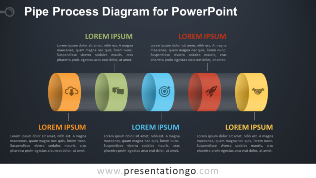 Diagrama de Proceso de Tubería Gratis Para PowerPoint