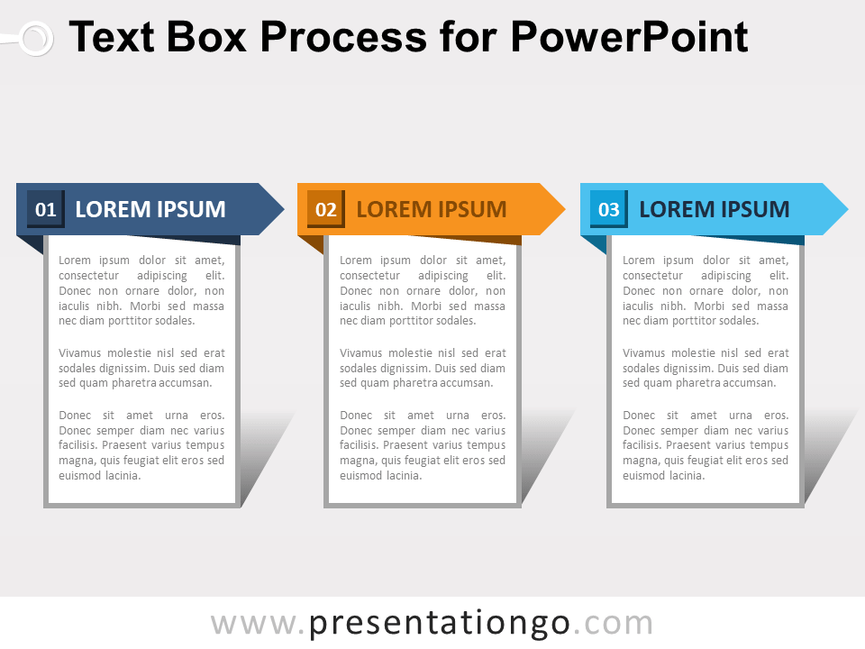 Cuadro de Texto de Proceso Gratis Para PowerPoint