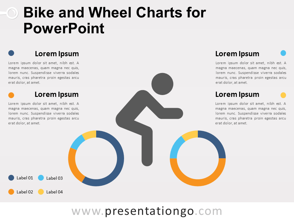 Gráficos de Bicicleta Y Ruedas Gratis Para PowerPoint