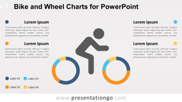 Gráficos de Bicicleta Y Ruedas Gratis Para PowerPoint